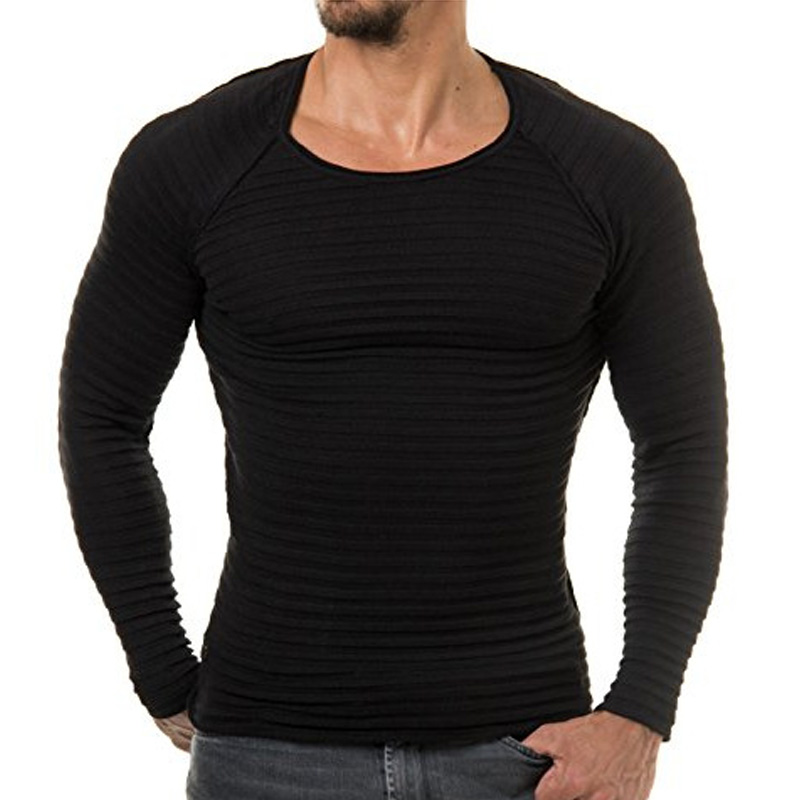 2022 New Mens Sweaters New Knitted Sweater Men Long Sleeve Striped Sweaters Solid Slim Fit Men Pullover alx