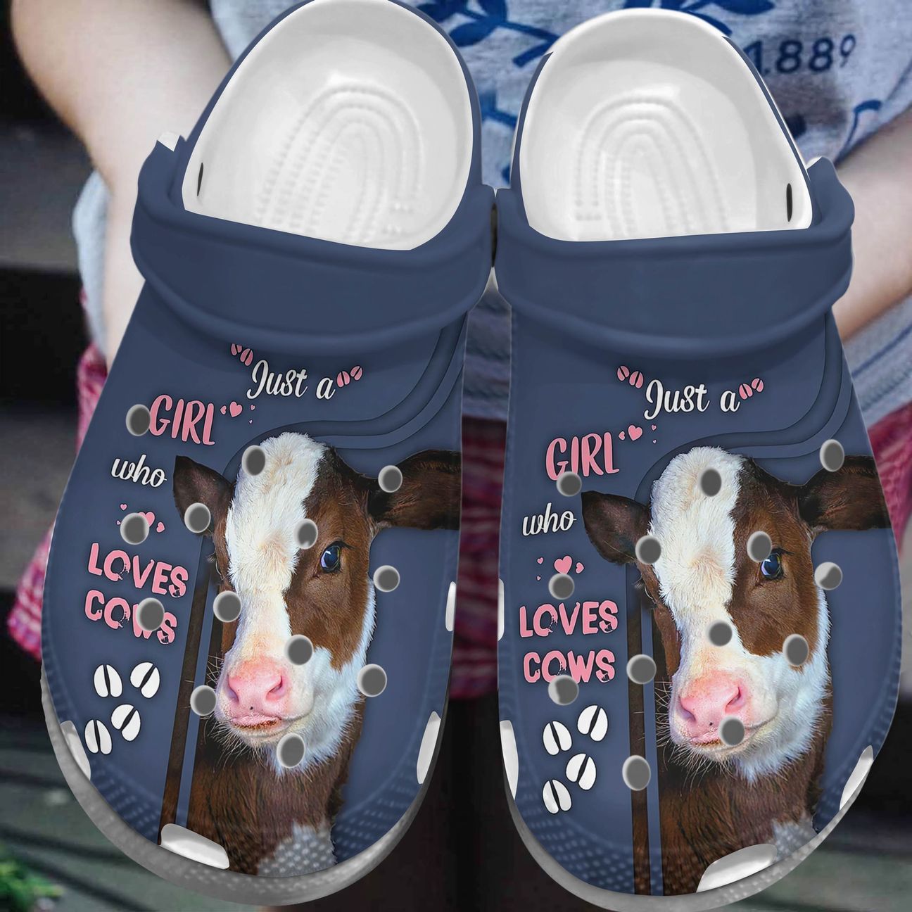 Cow Personalize Clog, Custom Name, Text, Fashion Style For Women, Men, Kid, Print 3D Love Cows A Lot