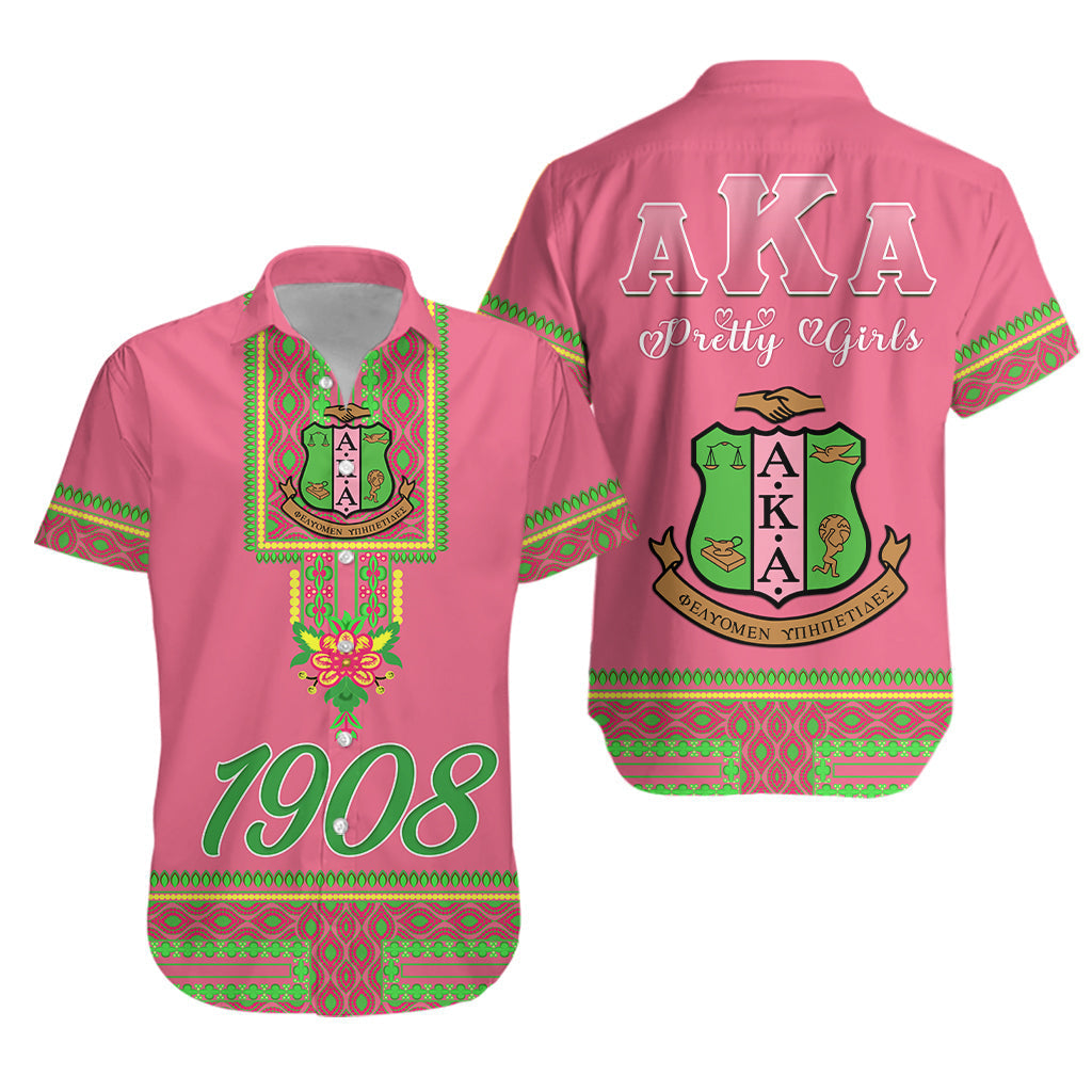 Alpha Kappa Alpha Akas Hawaiian Shirt Est 1908 Pretty Girls