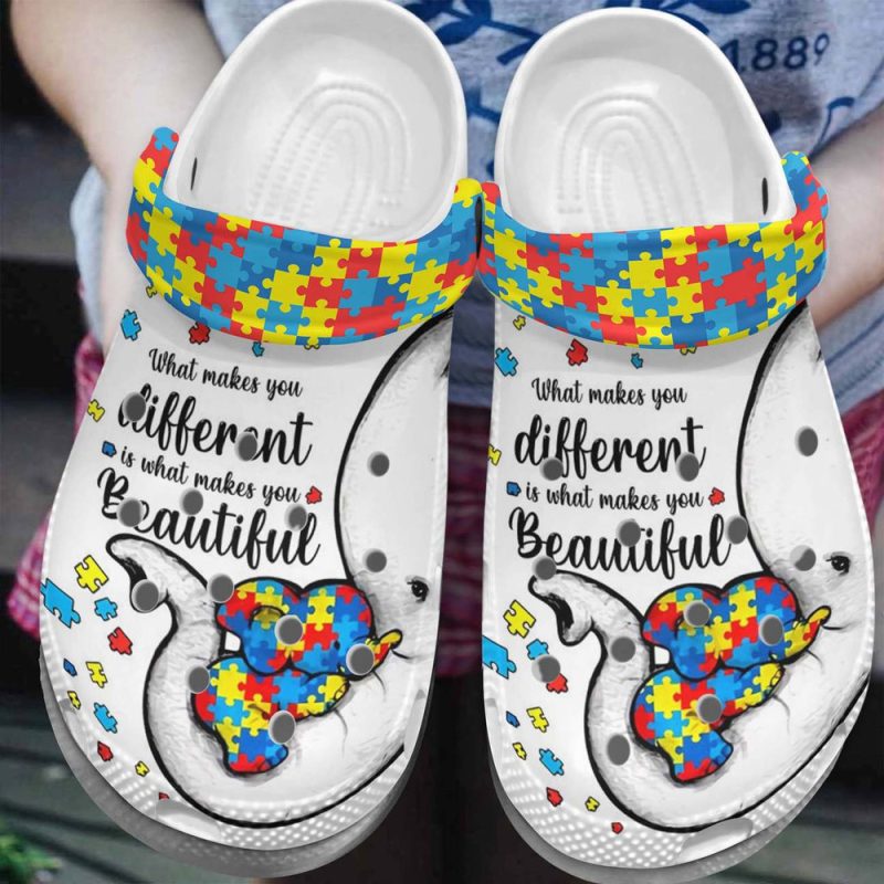 Autism What Makes You Different For Mens And Womens Gift For Fan Classic Water Rubber clog Shoes Comfy Footwear