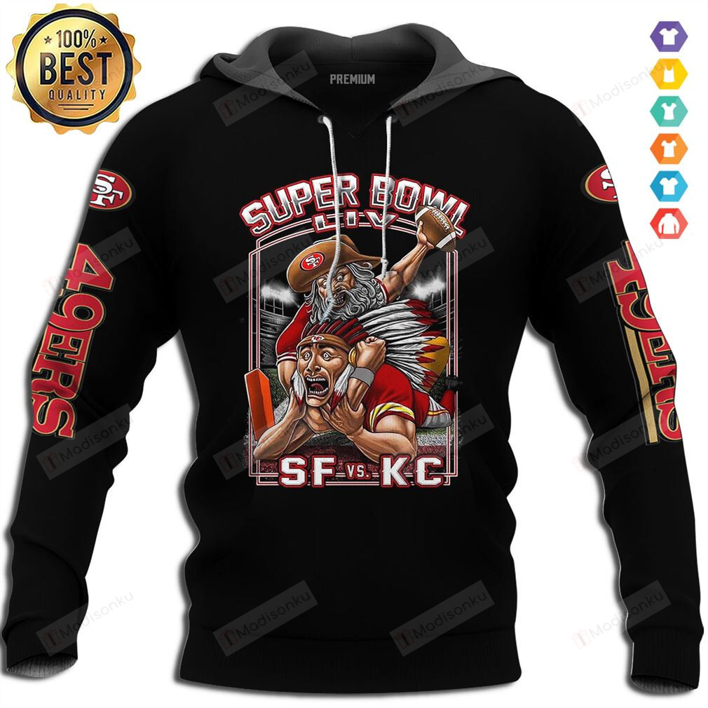 Super Bowl Liv Matchup Between The San Francisco 49Ers And K Crewneck For Fans 3D All Over Print Hoodie, Zip-Up Hoodie