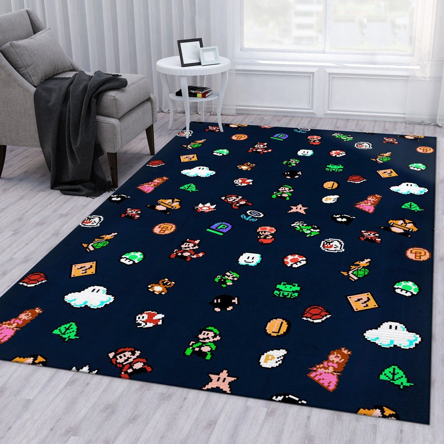 Super Mario Bros 3 Christmas Gift Rug Bedroom Rug Home Decor Floor Decor