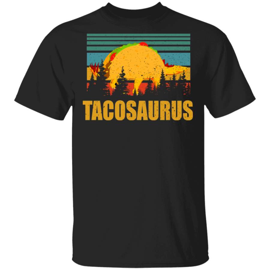 Vintage Retro Tacosaurus Funny T-Rex Dinosaur Tacos Shirt Matching Tacos Lover Fans Mexican Gifts T-Shirt