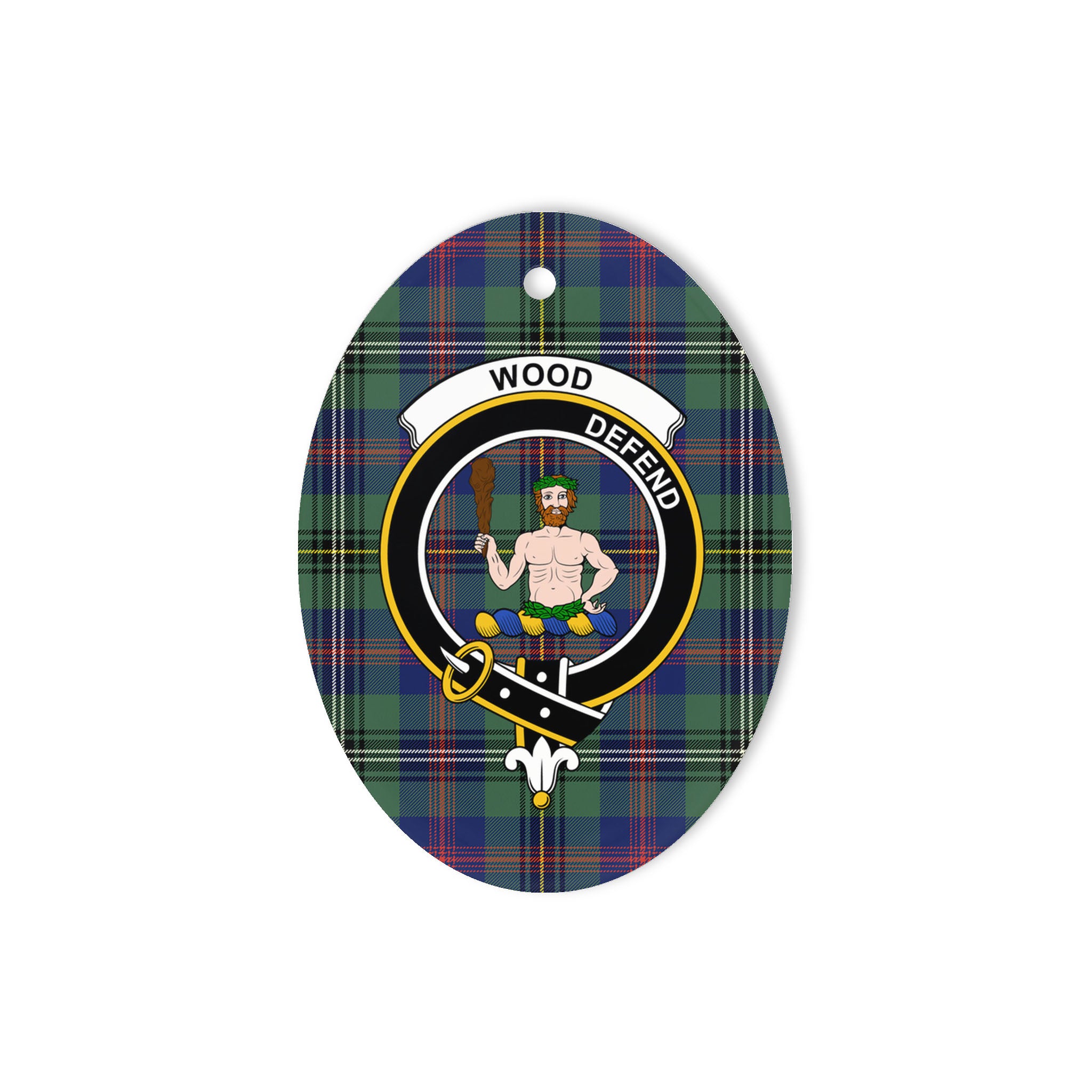 Wood Scottish Clan Plaid Ornament Gift. Christmas Tree Ornament Wood Clan Tartan Ornament Great Christmas Ornaments Gift Oval Ornament