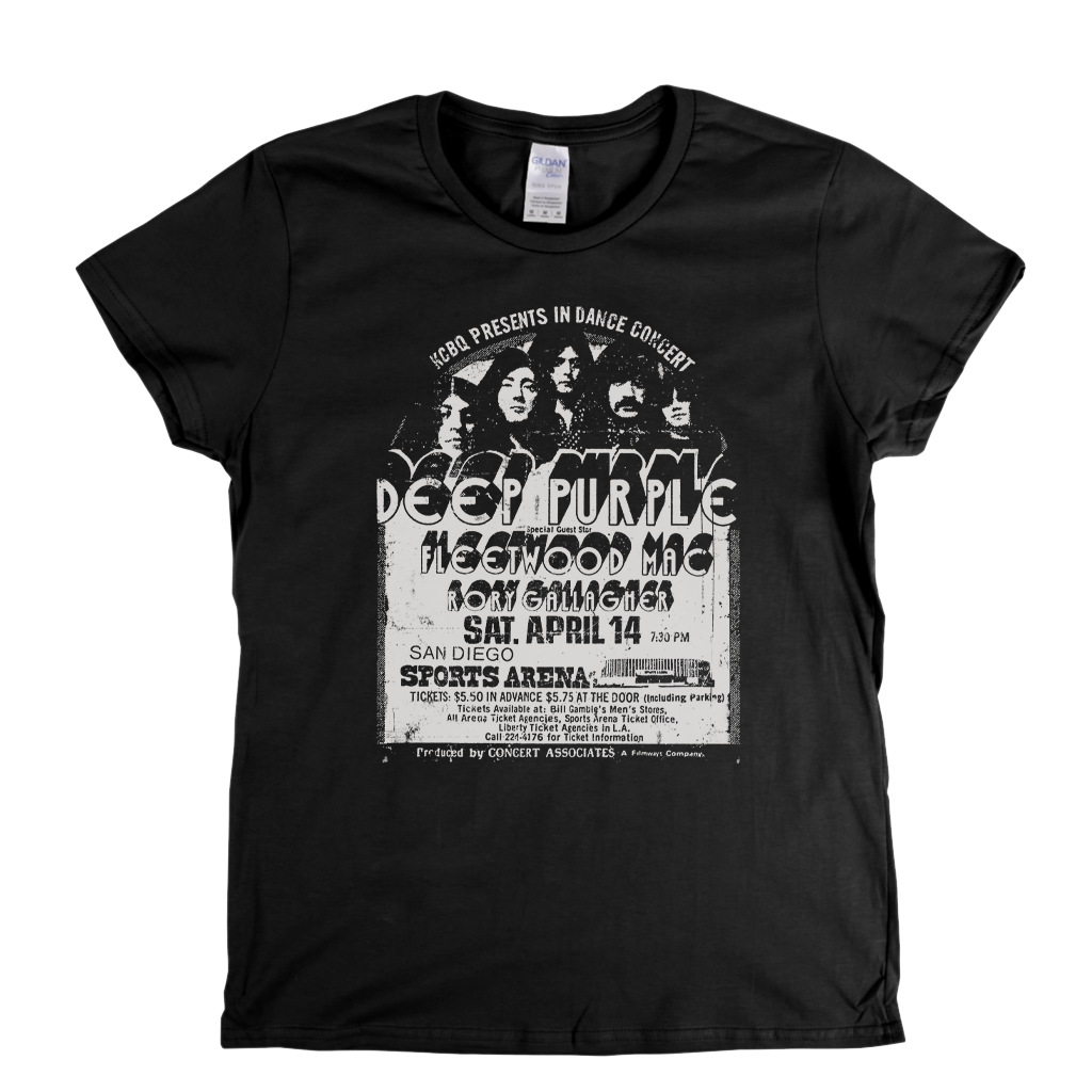 Deep Purple Gig Poster Womens T-Shirt