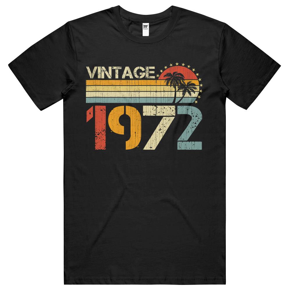 50Th Birthday Gift Vintage 1972 50 Year Old Retro Men Women T Shirts