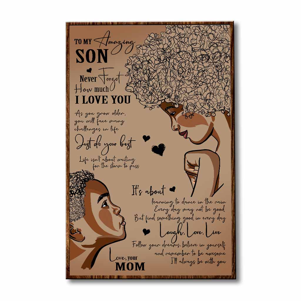 To My Amazing Son – African American Poster