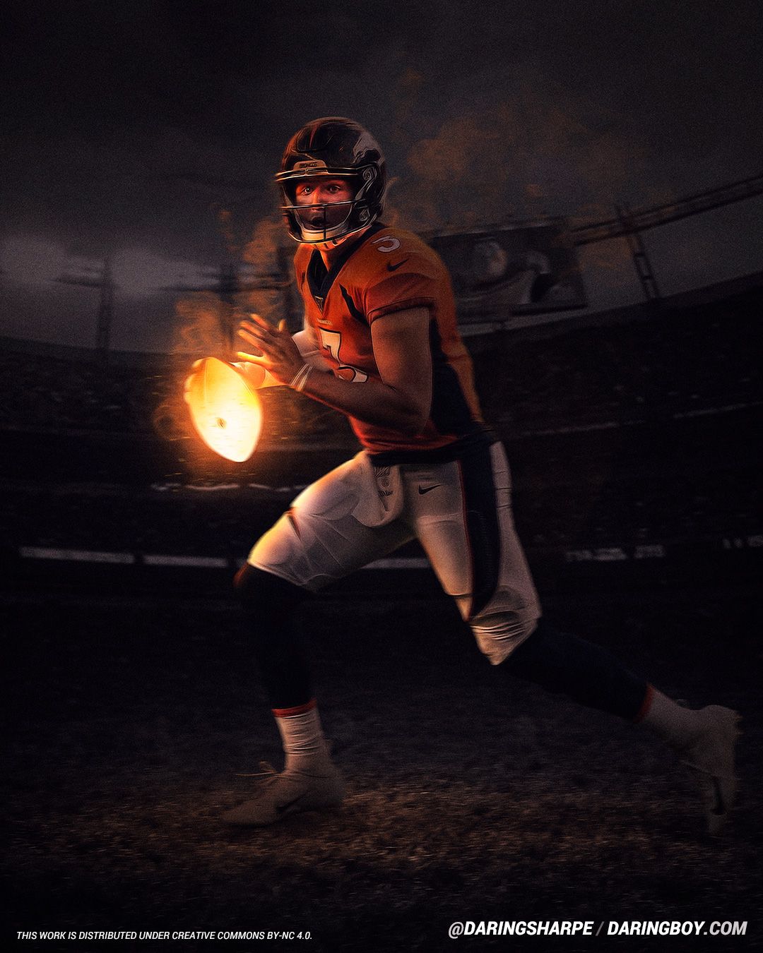 Denver Broncos Drew Lock #3 Poster For Fans poster canvas