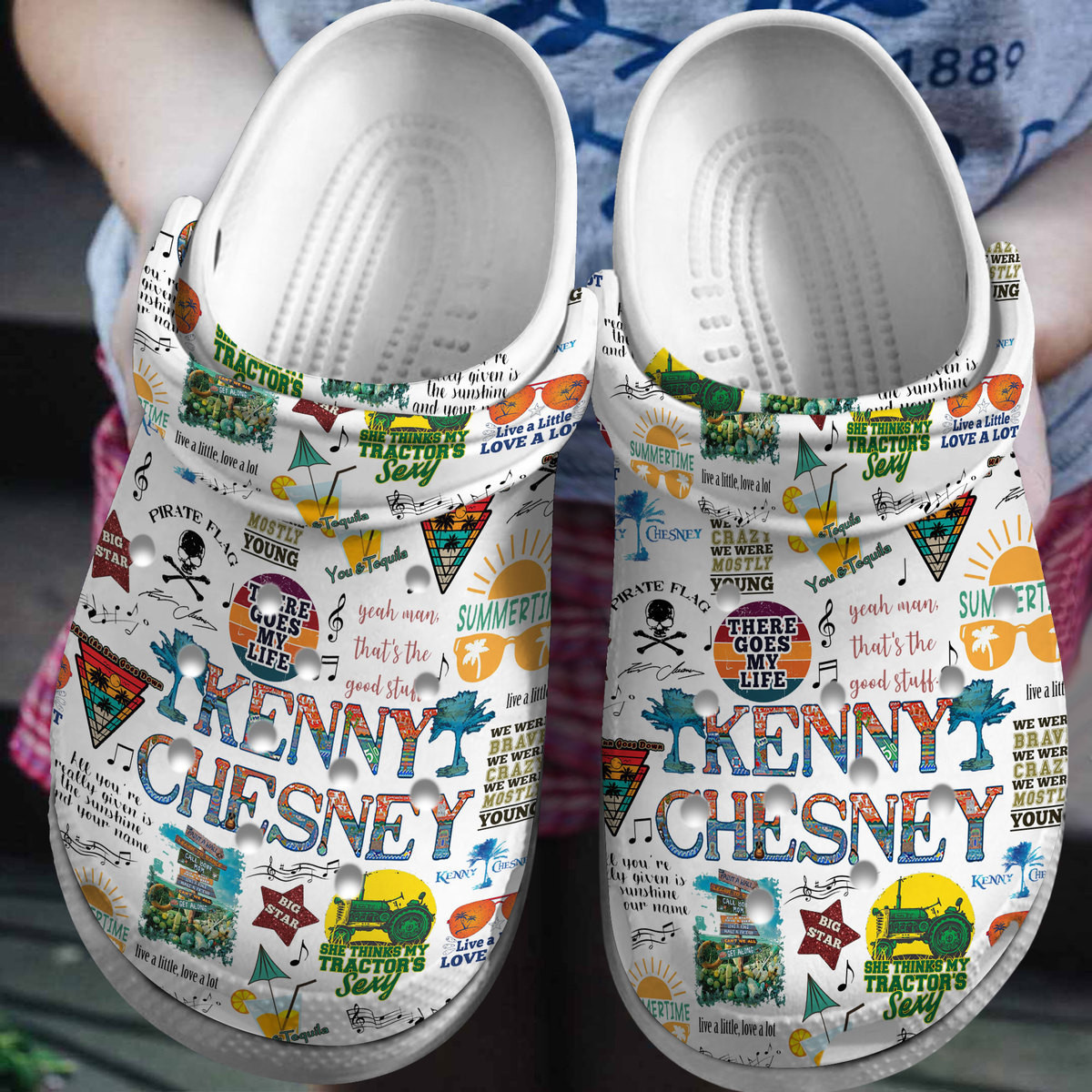 Premium Kenny Chesney Music Crocs Crocband Clogs Shoes Comfortable For Men Women and Kids