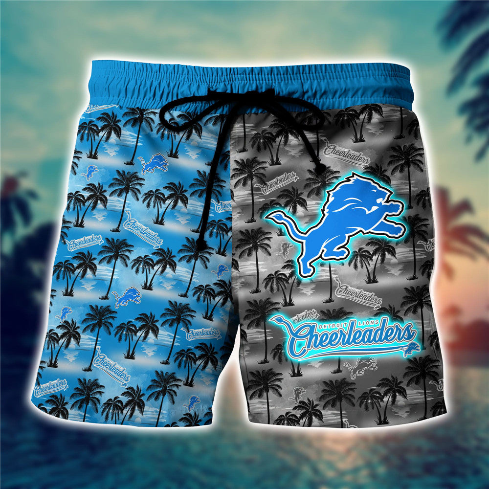 Men’S Detroit Lions Hawaiian Shorts