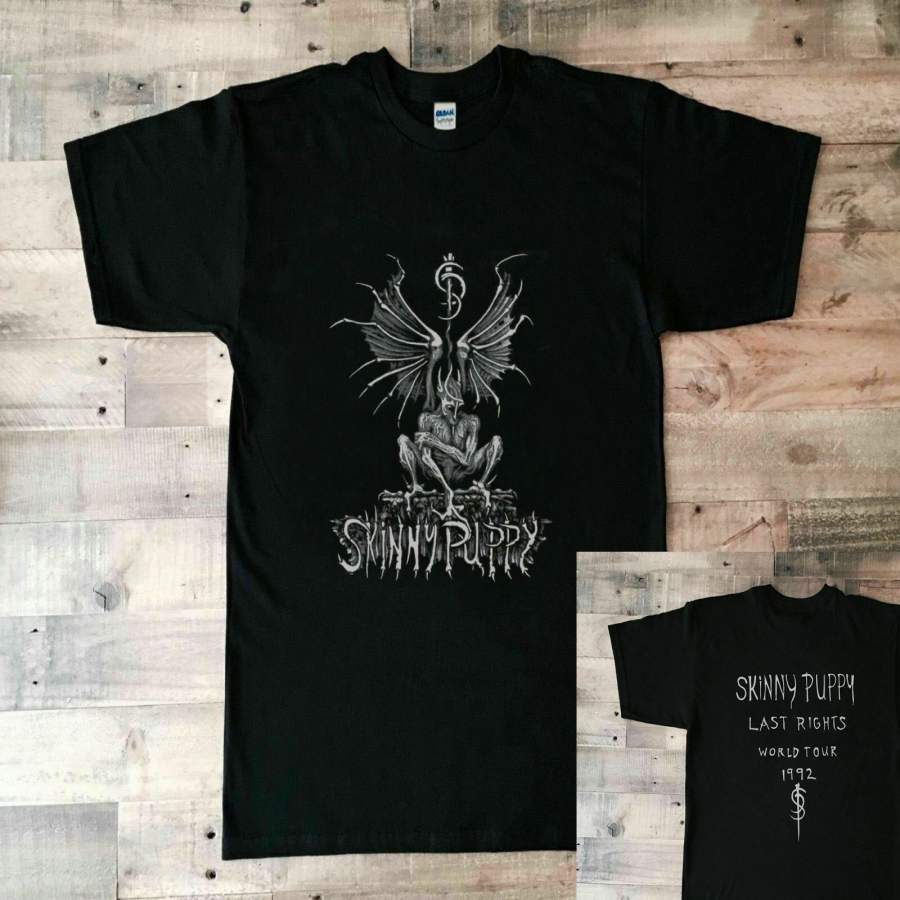 New 1992 Skinny Puppy The Last Rights World Tour Gildan T Shirt