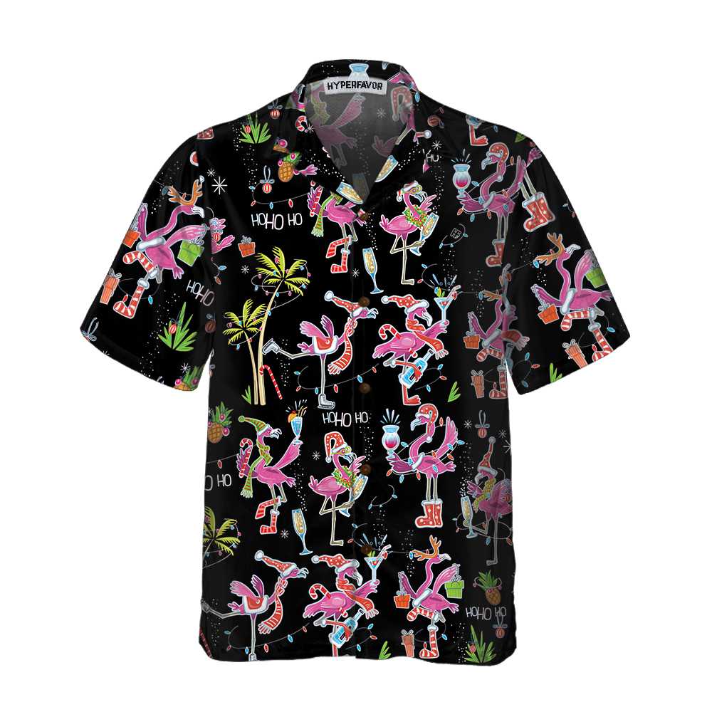 Funny Christmas Flamingo Hawaii Tropical Shirt For Best Xmas Gift Idea Ha29587