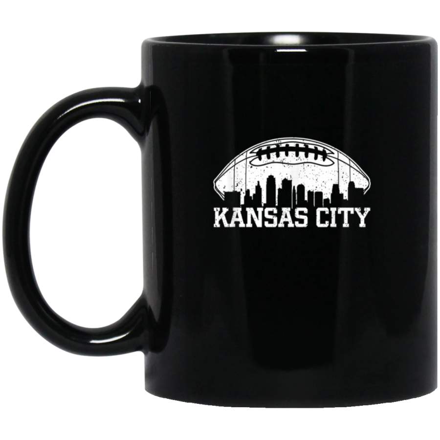 Kansas City Football Vintage KC Skyline Missouri Chief Retro Mug