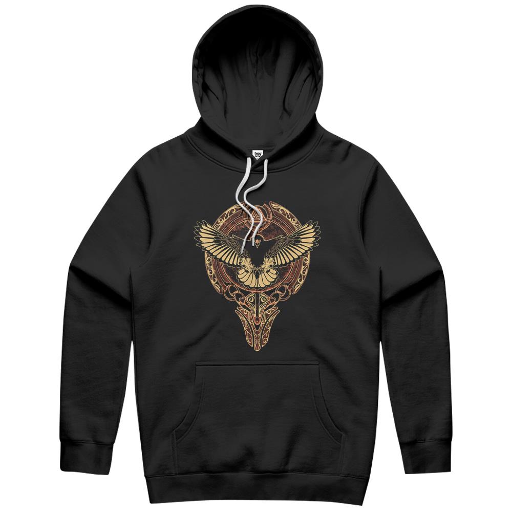 Celtic Hawk Falcon Viking Warrior Valknut Symbol Hoodie