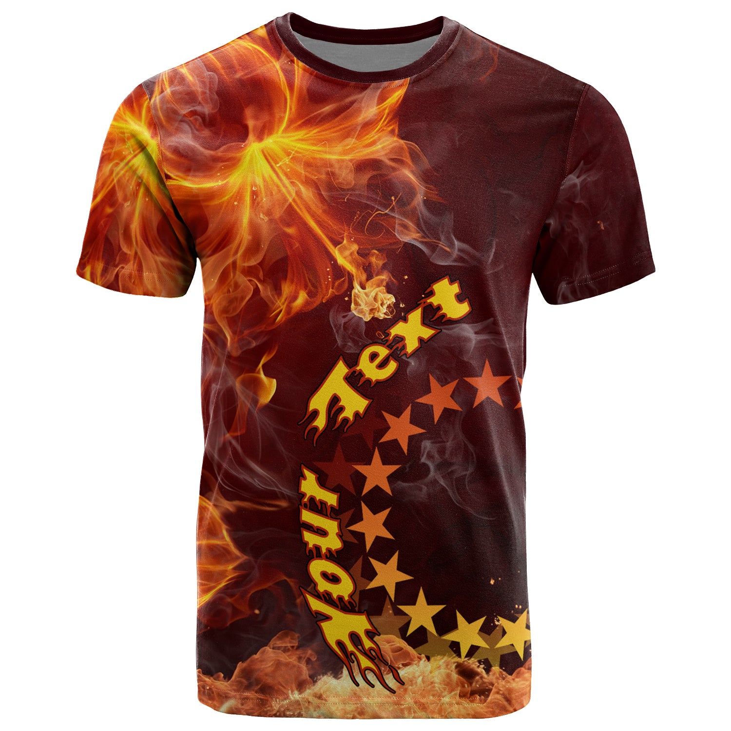 Cook Islands Polynesian Custom Personalised T- Shirt – Fire Hibiscus – BN12