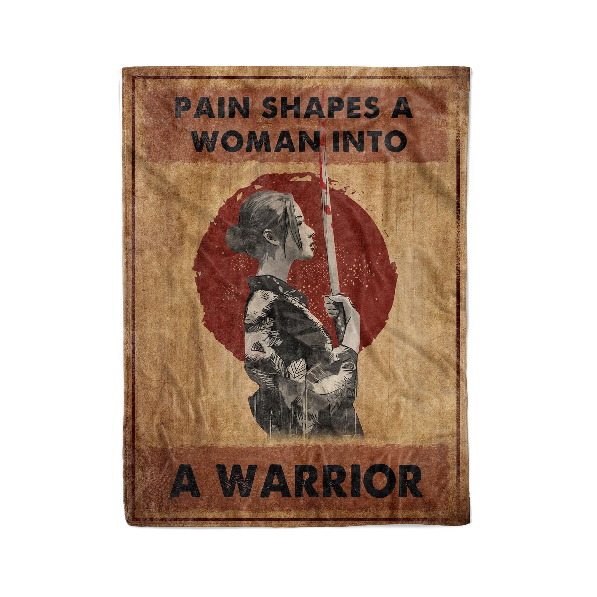 Fleece Samurai Blanket Pain Shapes A Woman Into A Warrior Corethermax