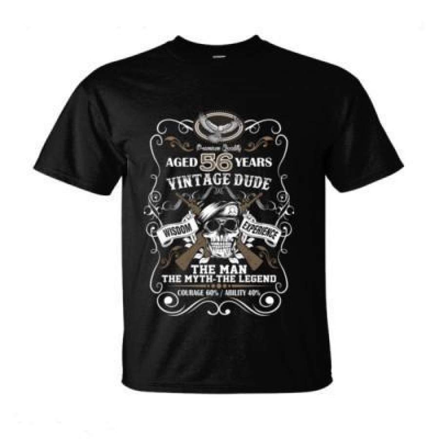 AGR Aged 56 Years Vintage Dude Wisdom Experience The Man The Myth The Legend Courage 60% Ability 40% – Ultra-Cotton T-Shirt