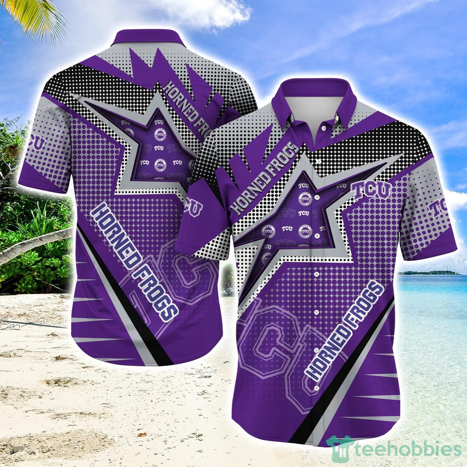 NCCA Tcu Horned Frogs Star Pattern Hawaiian Shirt