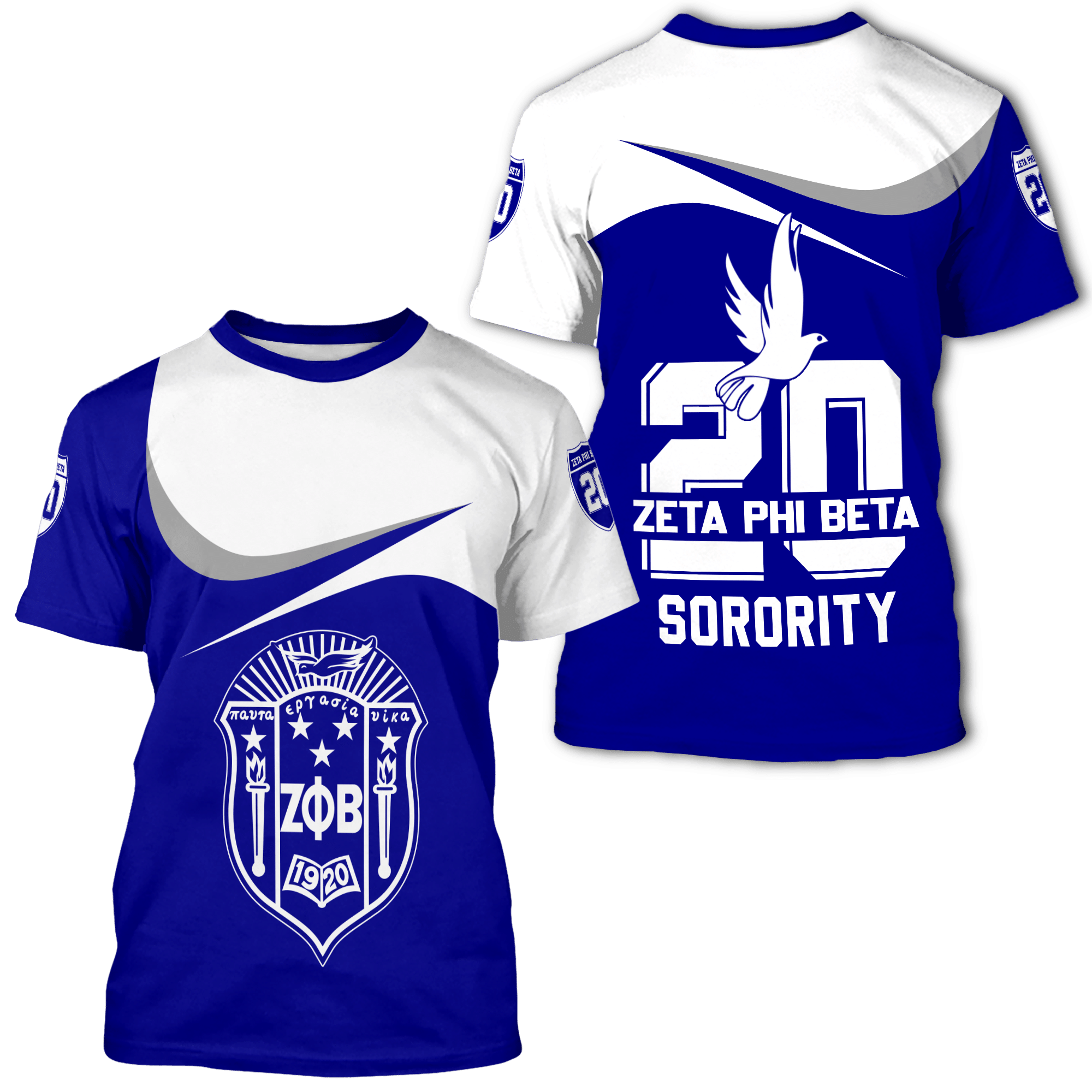 Sorority Tshirt – Zeta Phi Beta Curve Style Tshirt