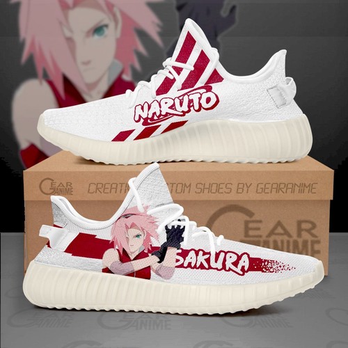 Best Haruno Sakura Yeezy Shoes Naruto Custom Anime Sneakers