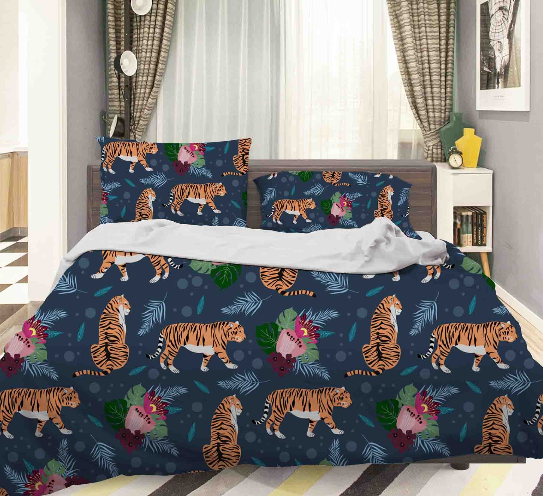 3D Tiger Pattern Quilt Cover Set Bedding Set Pillowcases 137