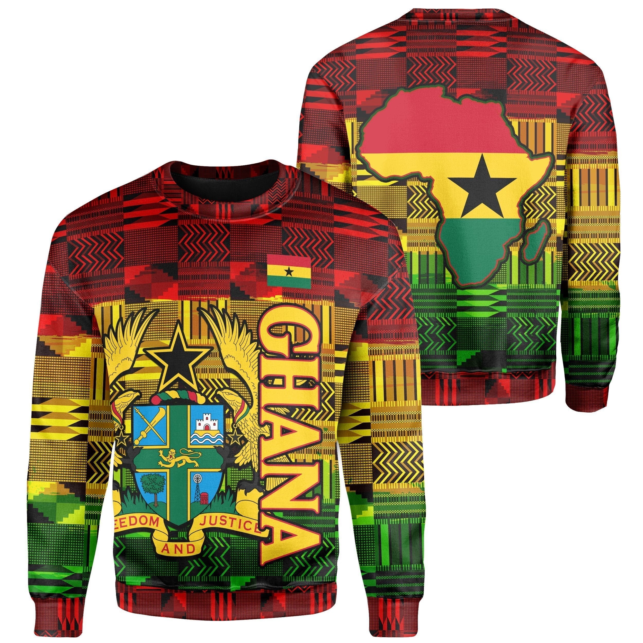 African Sweatshirt – Ghana Kente Sweatshirt