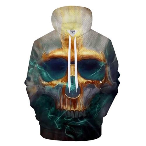 Smoky Gold Skull Hoodie