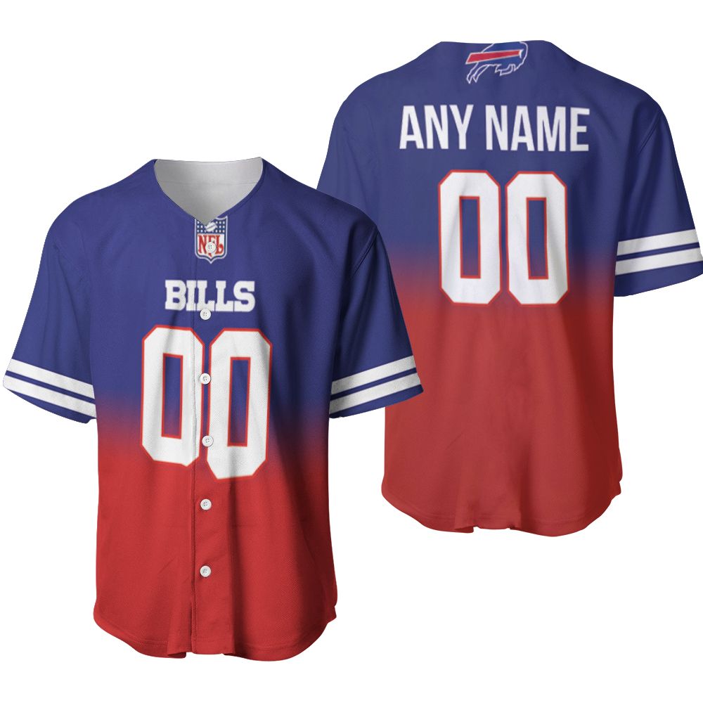 Buffalo Bills NFL American Football Team Royal Color Crash 3D Designed Allover Custom Gift For Bills Fans Baseball Jersey