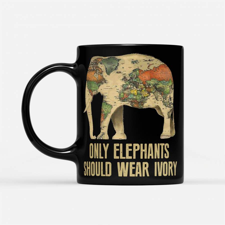 Only Elephants Should Wear Ivory – Black Mug