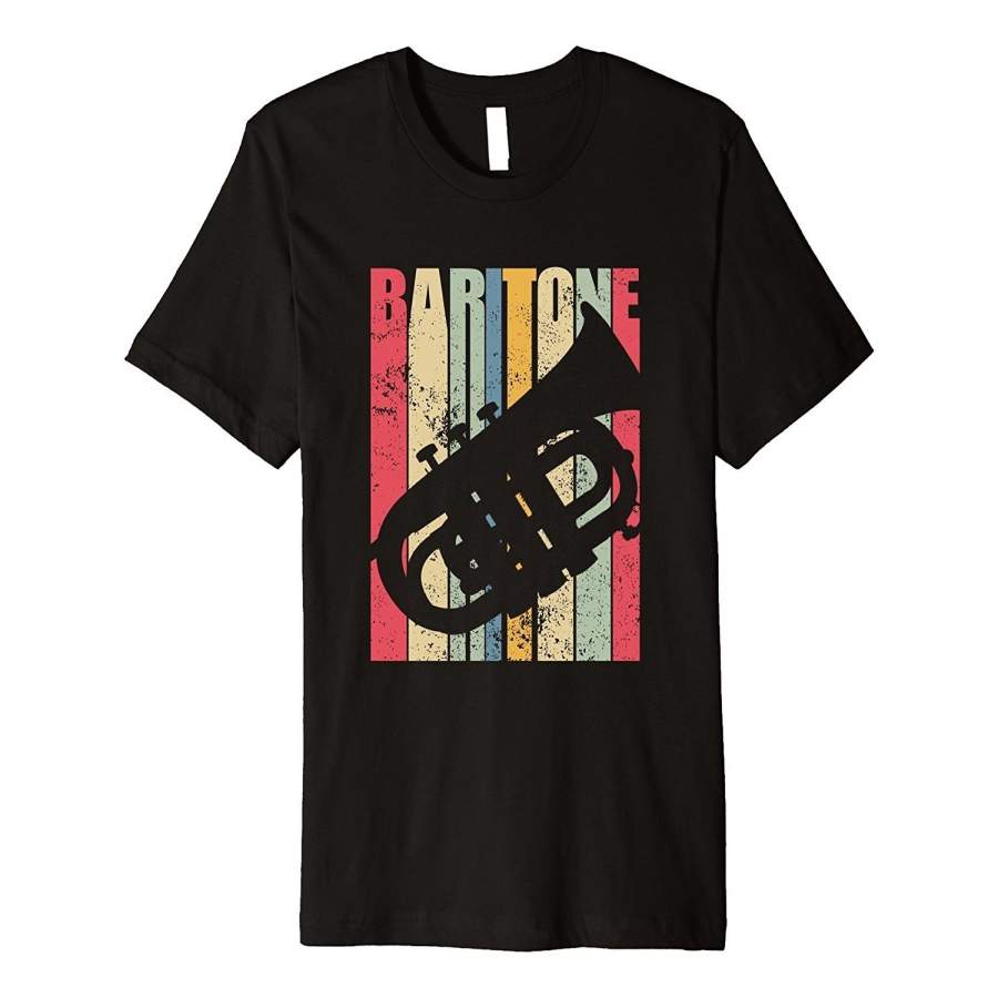 Vintage Baritone Horn T-Shirt Mens T Shirt Fashion Cotton T-Shirts