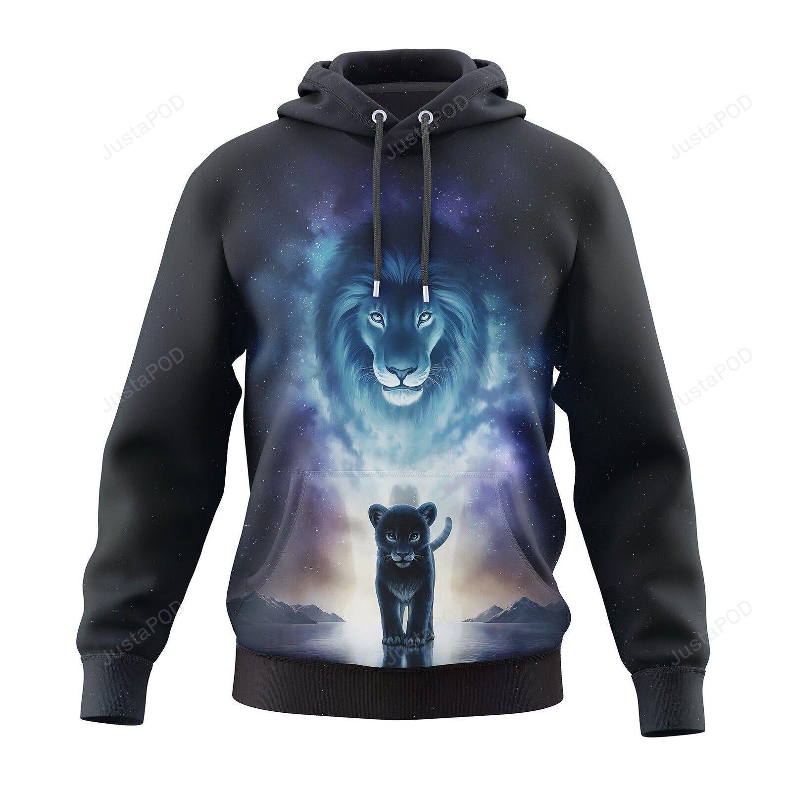 All Over Print Creative Lion Hoodie 3D Printed Men Women Pullover Animals Hooded Sweatshirts Unisex Pocket Hoodies Anniversary Gift