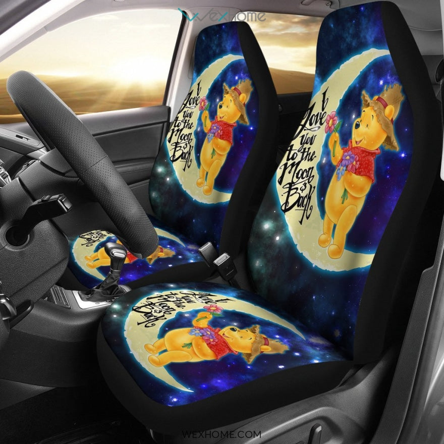 Pooh Cute Car Seat Covers Disney Cartoon Fan Gift H041420