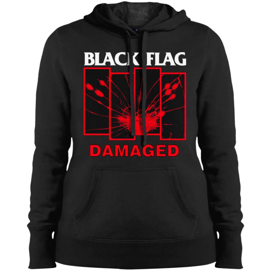 BLACK FLAG Damaged Ladies’ Pullover Hoodie