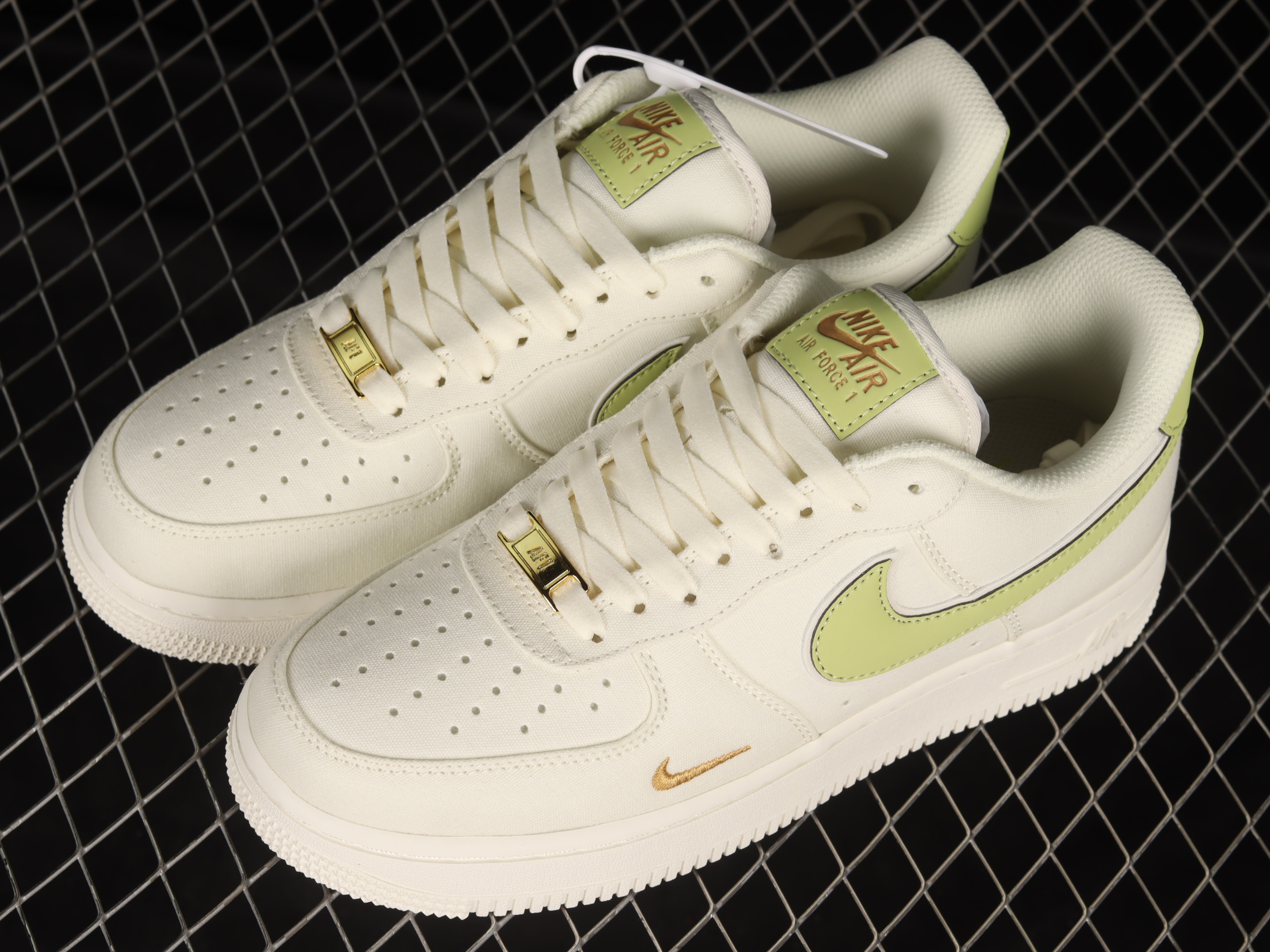 Nike Air Force 1 07 Low Beige Lemon Yellow Gold Shoes Sneakers SNK842976658