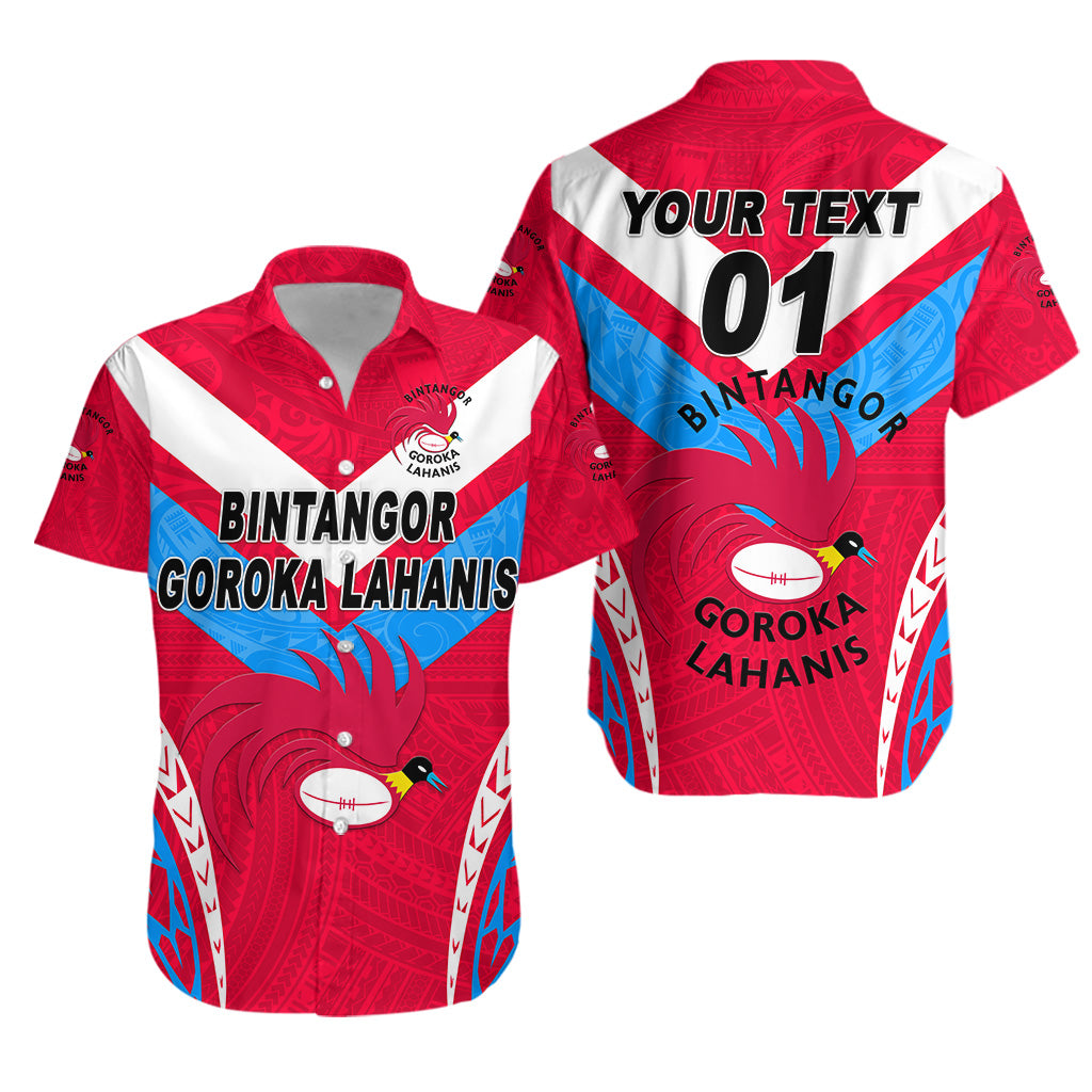 (Custom Personalised) Papua New Guinea Bintangor Goroka Lahanis Hawaiian Shirt Rugby Original Style – Red, Custom Text And Number Lt8