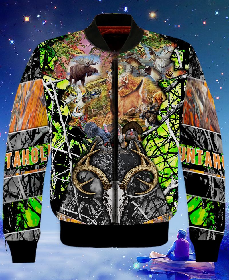 3D Full Print Animals Hunting Shirt 3D Bomber