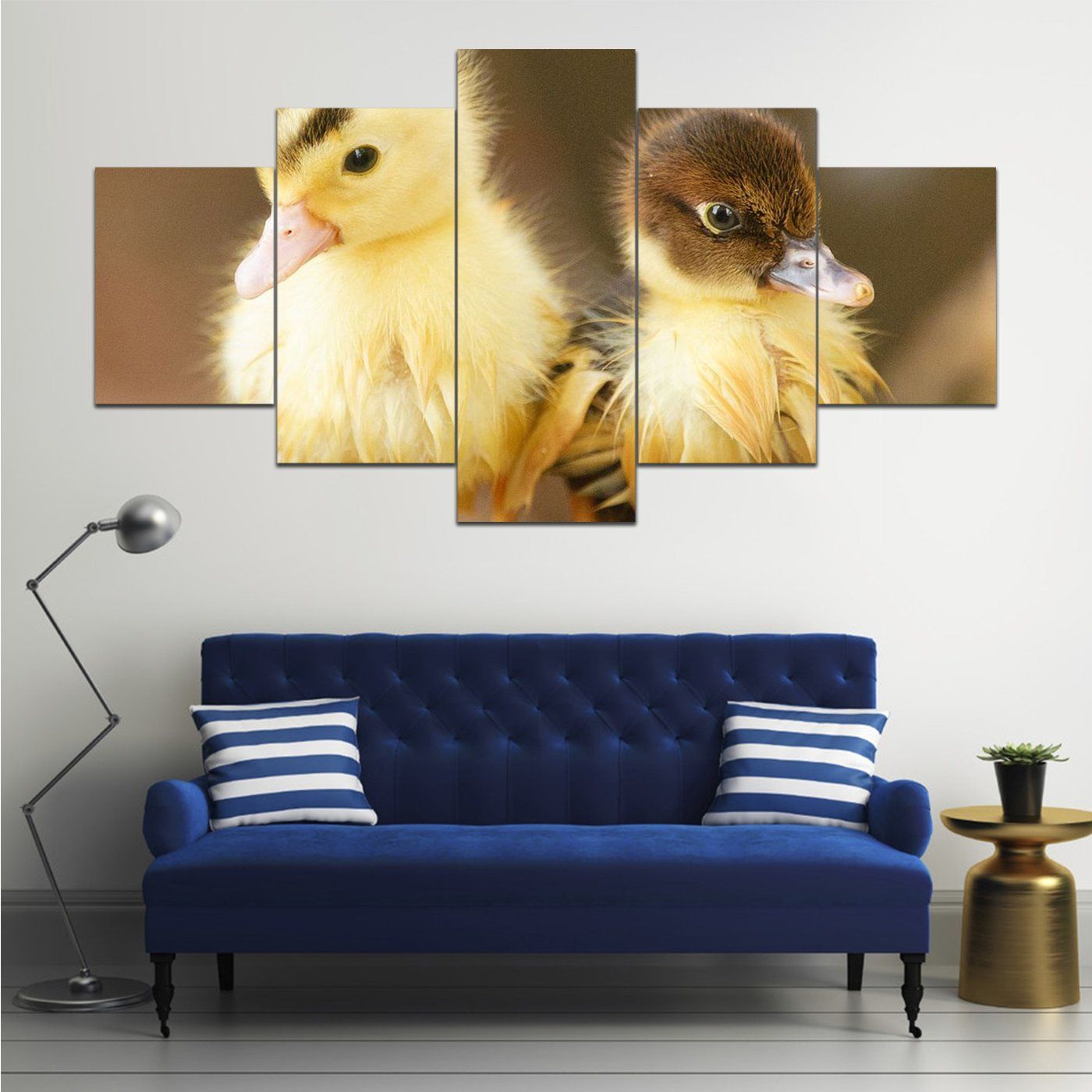 Birds Ducks Nestling Two 5 Panel Canvas Art Wall Decor Home Decor