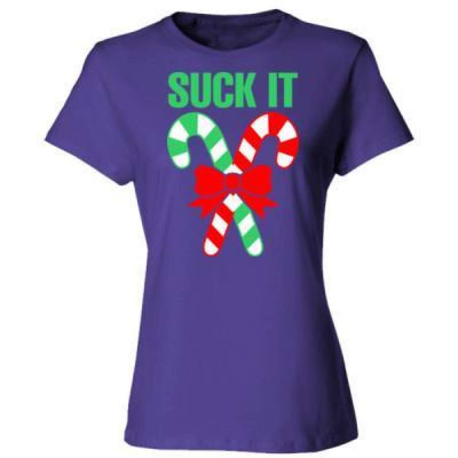 AGR Christmas Ugly Sweater Suck It – Ladies’ Cotton T-Shirt