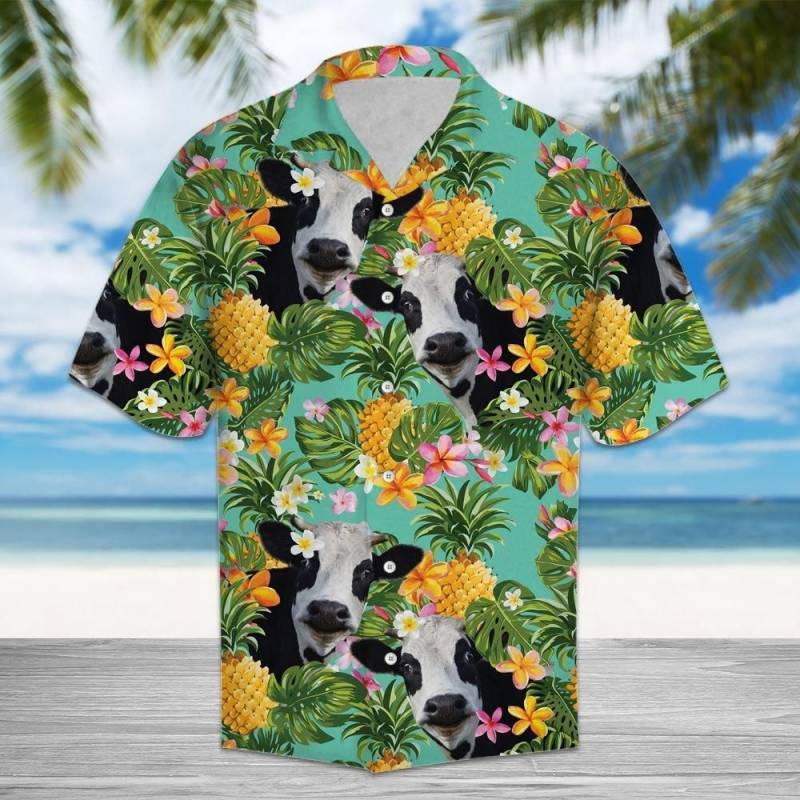 Artsyhomes Tropical Pineapple Cow Hawaiian Ha52073