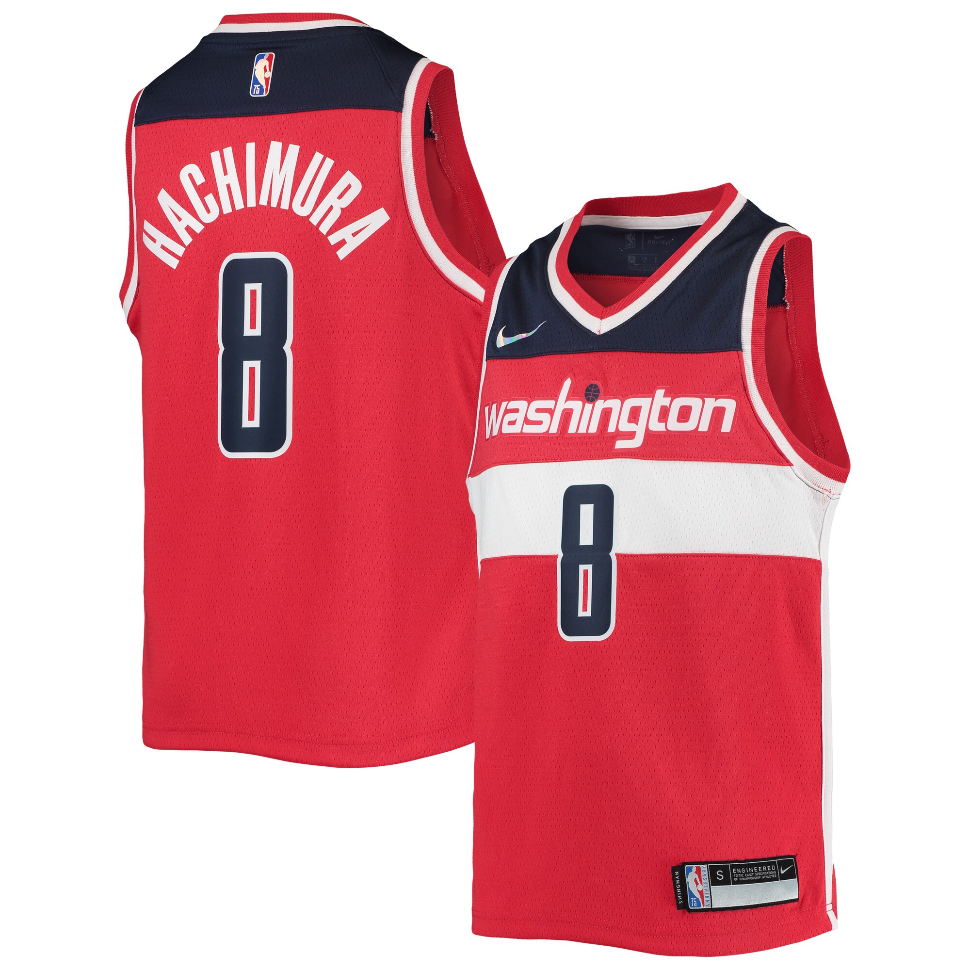 Rui Hachimura Washington Wizards Youth 2021/22 Diamond Swingman Jersey – Icon Edition – Red