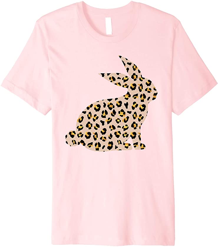 Easter Leopard Skin Print Bunny Silhouette Premium T-Shirt