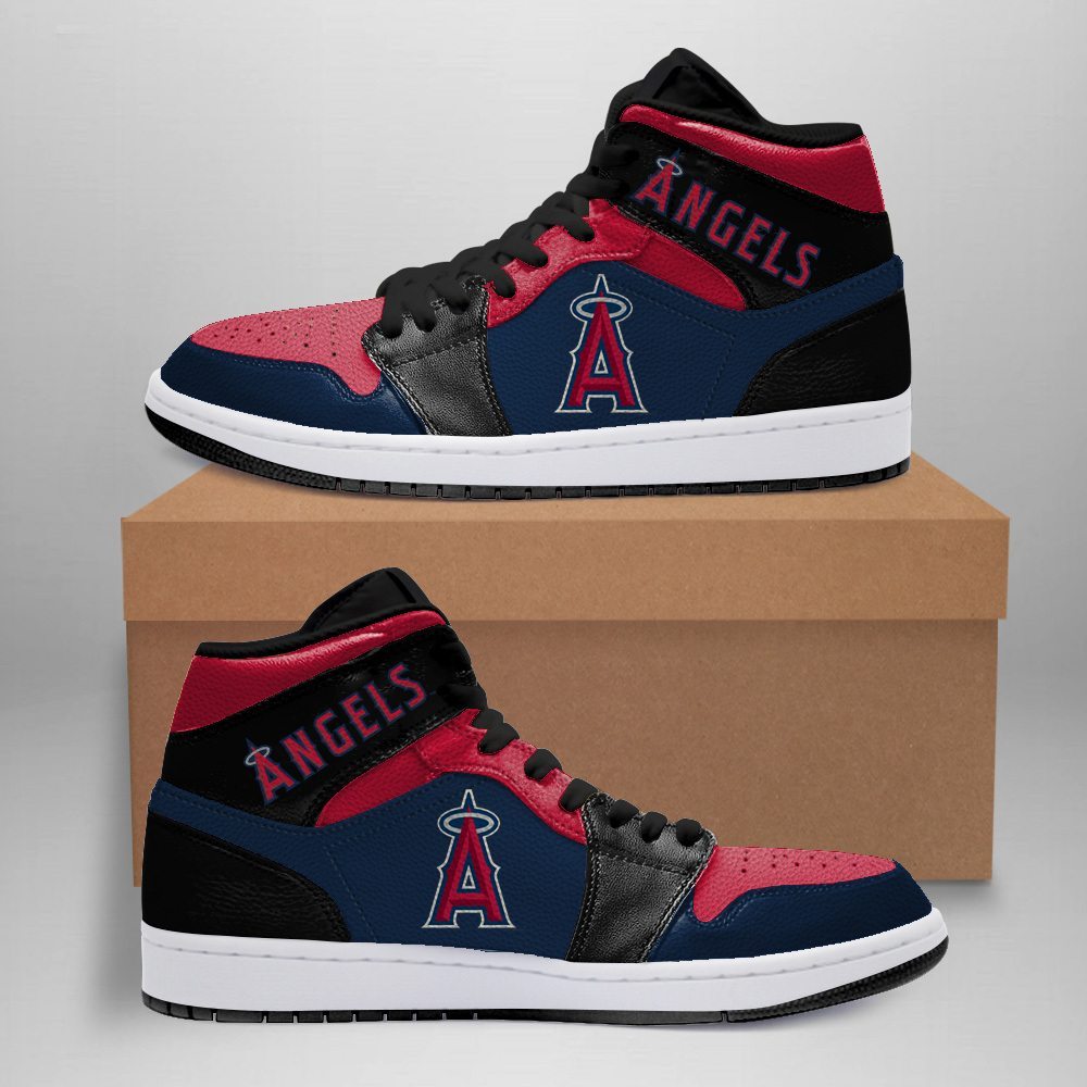 Los Angeles Angels Black Air Jordan Sneakers Shoes