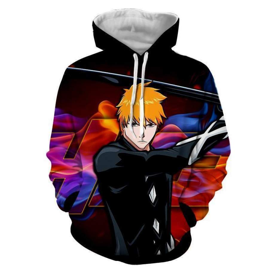 Ichigo Kurosaki Bankai Sketch Art Cool 3D Hoodie