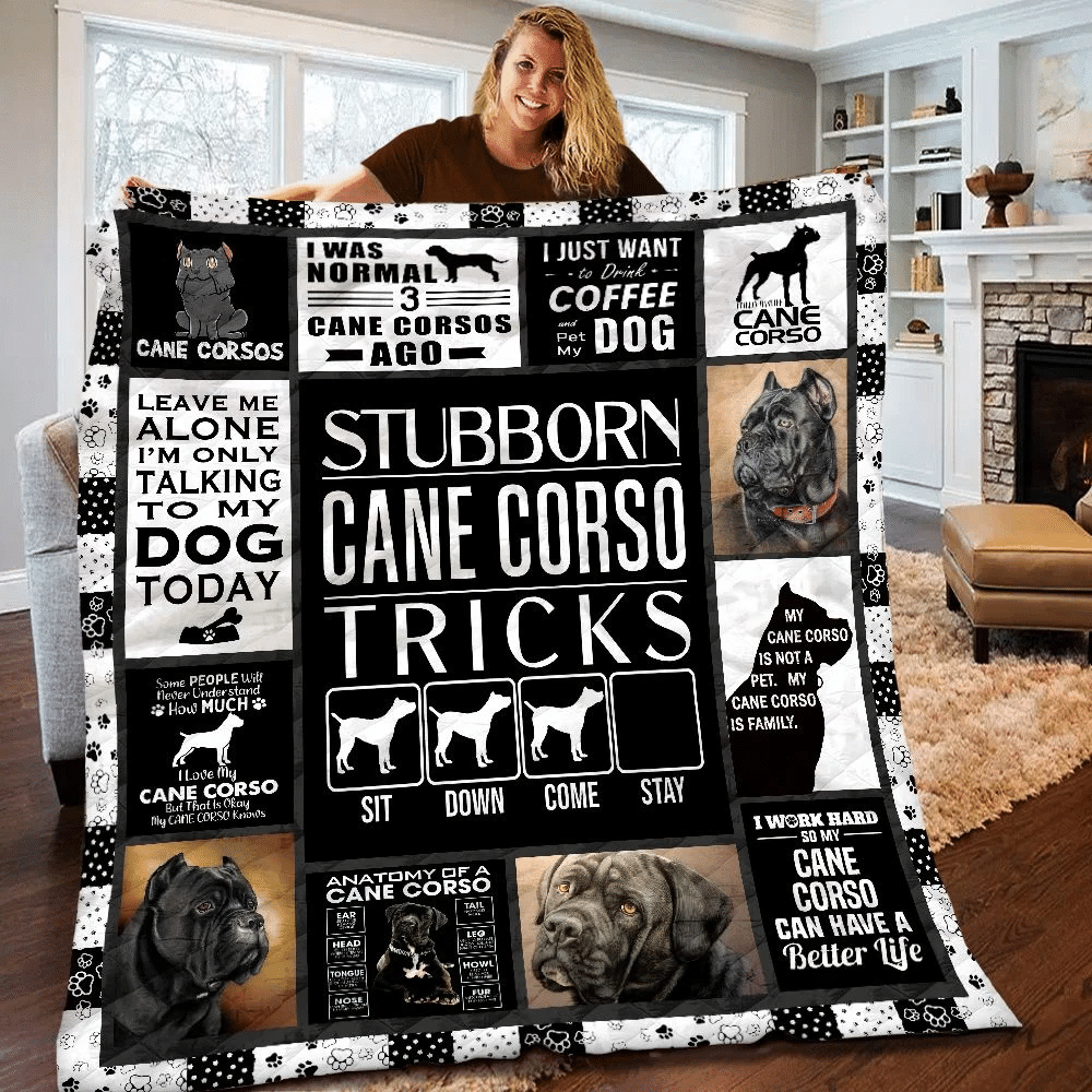 Puppy Cane Corso Blanket – Leave Me Alone I’M Only Talking To My Dog Today Quilting Gift For Birthday Christmas Thanksgiving