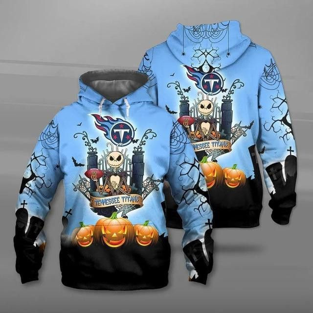 Tennessee Titans Football Halloween 63 Unisex 3D Hoodie Gift For Fans