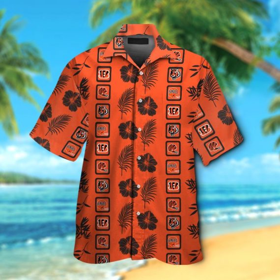 Cincinnati Bengals Short Sleeve Button Up Tropical Aloha Hawaii Shirts For Men Women Ha81356