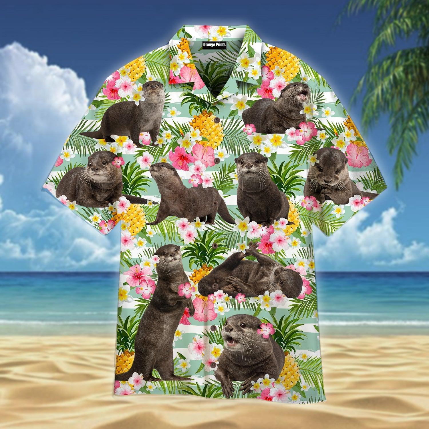 Otter Lover Tropical Hawaii Shirt For Men Women Ha109685