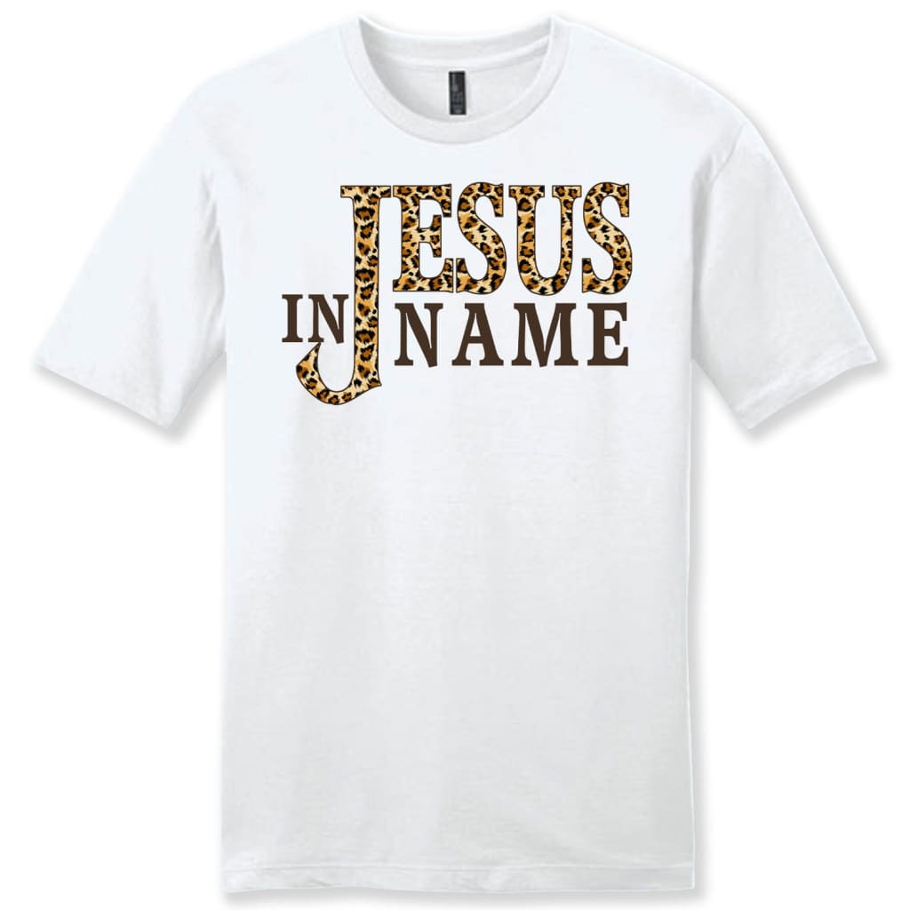 In Jesus Name Leopard Men’S Christian T-Shirt, Jesus T Shirts