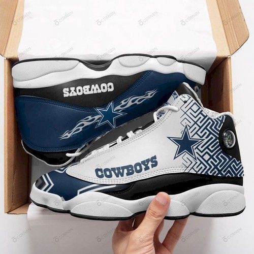 Dallas Cowboys Football Custom Air Jordan 13 For Fan Shoes Sport Sneakers