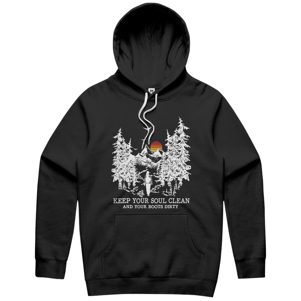 Keep Your Soul Clean Boots Dirty Camping Gift Hoodie